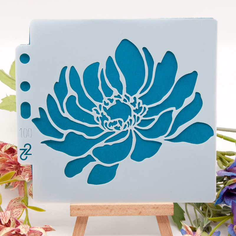 14*13 cm veliki cvjetovi DIY šablone za nanošenje slojeva Zidne slike Spomenar Bojanje Reljefni album Predložak za ukrasne kartice
