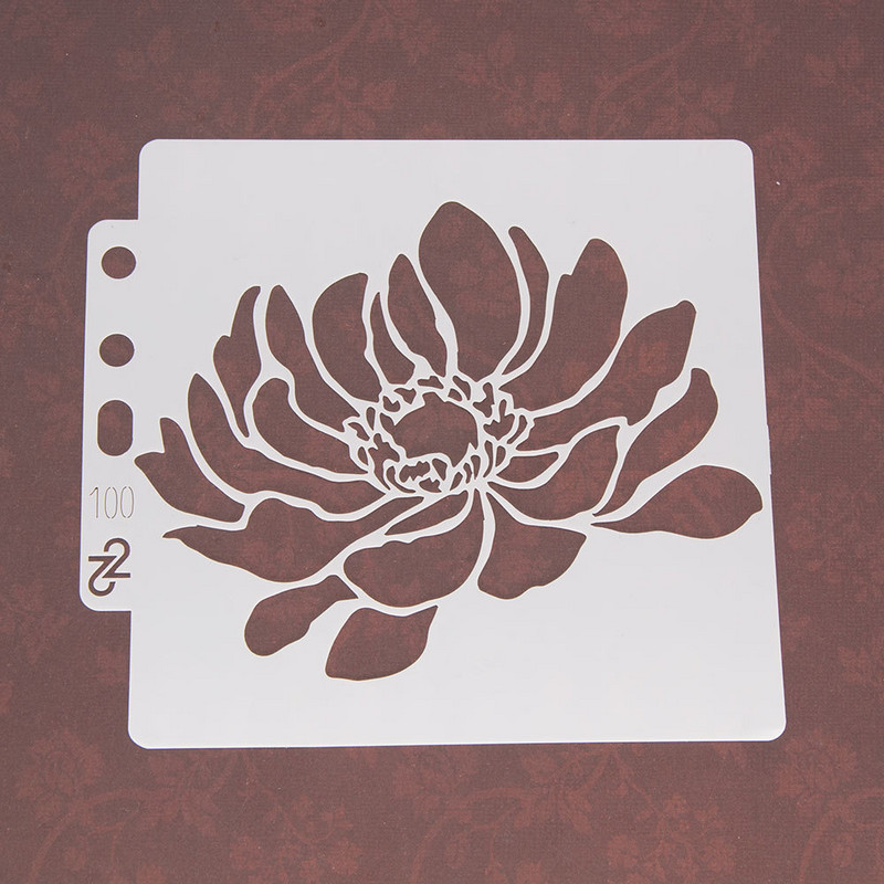 14*13 cm veliki cvjetovi DIY šablone za nanošenje slojeva Zidne slike Spomenar Bojanje Reljefni album Predložak za ukrasne kartice