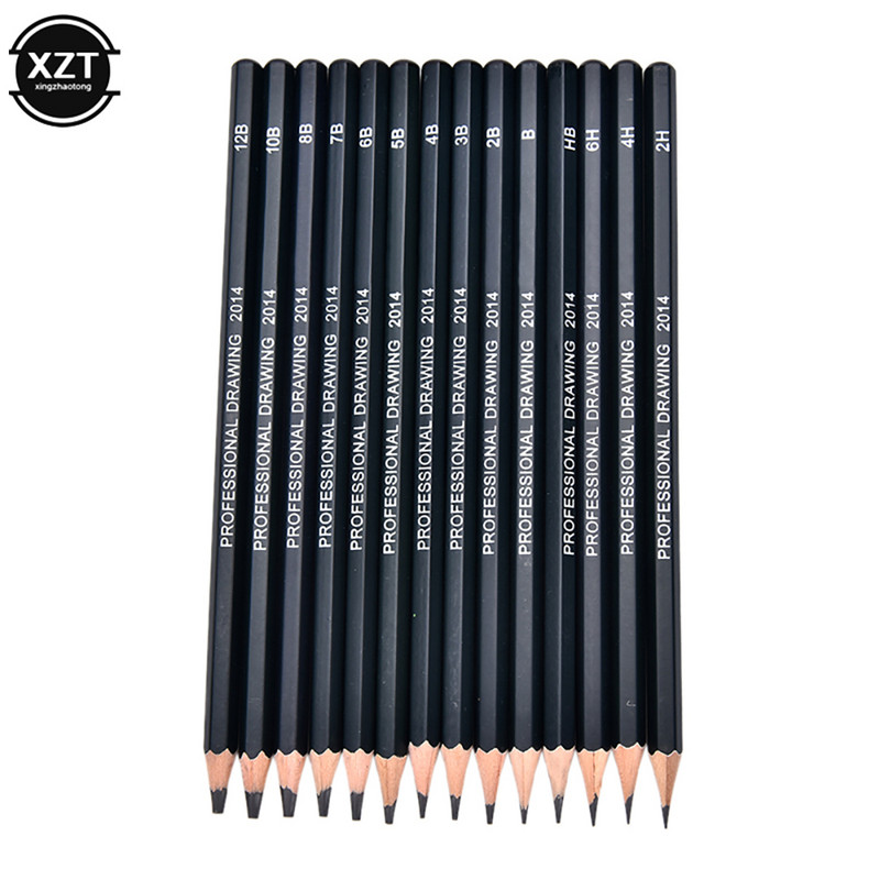 CCC 14 komada profesionalne olovke za pisanje skica i crteža pribor za pisanje 1B 2B 3B 4B 5B 6B 7B 8B 10B 12B 2H 4H 6H HB olovka