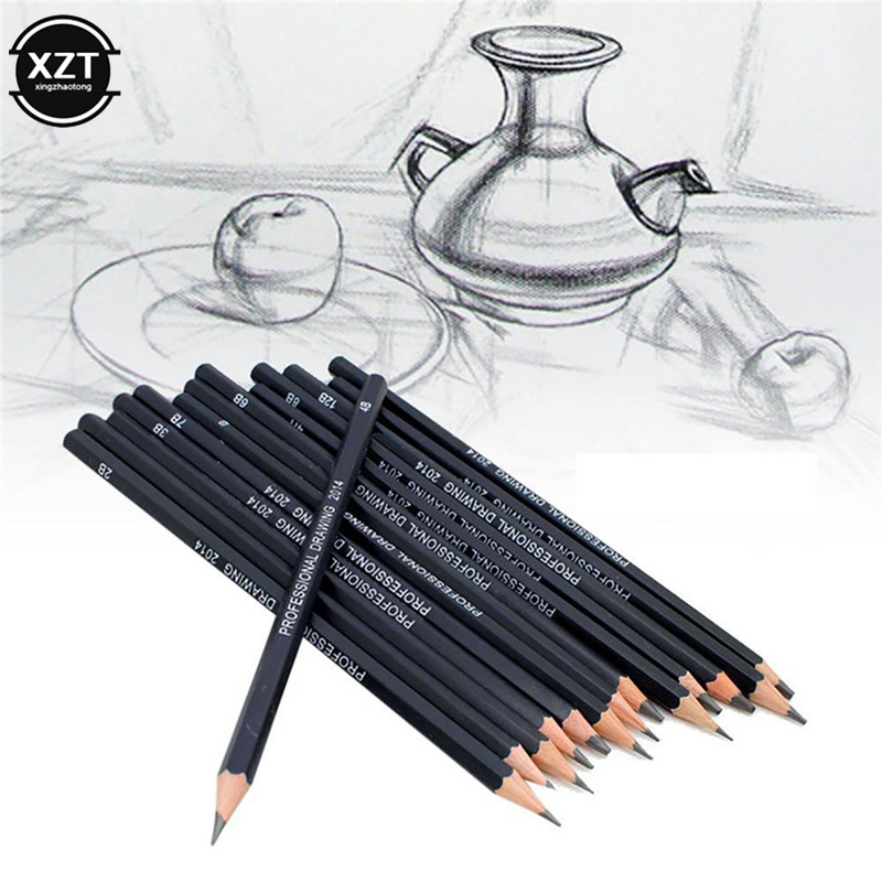 CCC 14 komada profesionalne olovke za pisanje skica i crteža pribor za pisanje 1B 2B 3B 4B 5B 6B 7B 8B 10B 12B 2H 4H 6H HB olovka