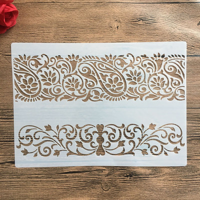 A4 29 * 21cm Στένσιλ Mandala DIY Ζωγραφική τοίχου Λεύκωμα χρωματισμού Ανάγλυφο άλμπουμ Διακοσμητικό χάρτινο πρότυπο κάρτας, στένσιλ τοίχου