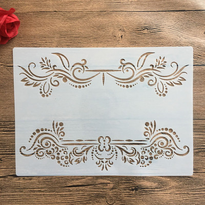 A4 29 * 21cm Στένσιλ Mandala DIY Ζωγραφική τοίχου Λεύκωμα χρωματισμού Ανάγλυφο άλμπουμ Διακοσμητικό χάρτινο πρότυπο κάρτας, στένσιλ τοίχου