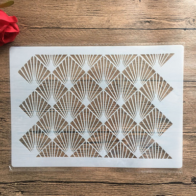 A4 29 * 21cm Στένσιλ Mandala DIY Ζωγραφική τοίχου Λεύκωμα χρωματισμού Ανάγλυφο άλμπουμ Διακοσμητικό χάρτινο πρότυπο κάρτας, στένσιλ τοίχου