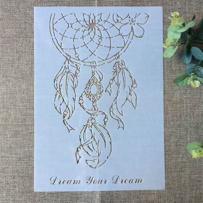 4Pcs 29cm A4 Feature Wheel Tassel DIY Šablone za slojeve Slikanje Spomenar Bojanje Reljefni album Predložak za ukrasne kartice