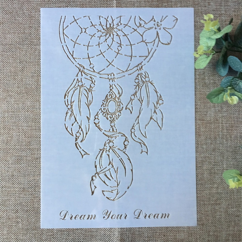 4Pcs 29cm A4 Feature Wheel Tassel DIY Šablone za slojeve Slikanje Spomenar Bojanje Reljefni album Predložak za ukrasne kartice