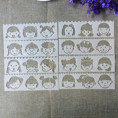 Uus 8 tk/komplekt 18 cm tähestiku tähed isetegemise kihistus šabloonid maalimine väljalõigete album värvimine reljeef album Dekoratiivne kaardi mall