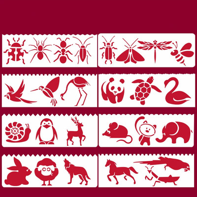 Uus 8 tk/komplekt 18 cm tähestiku tähed isetegemise kihistus šabloonid maalimine väljalõigete album värvimine reljeef album Dekoratiivne kaardi mall