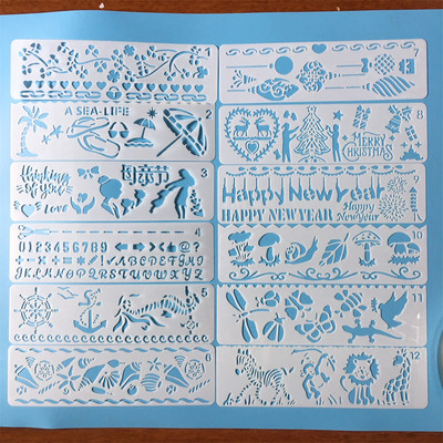 Uus 8 tk/komplekt 18 cm tähestiku tähed isetegemise kihistus šabloonid maalimine väljalõigete album värvimine reljeef album Dekoratiivne kaardi mall