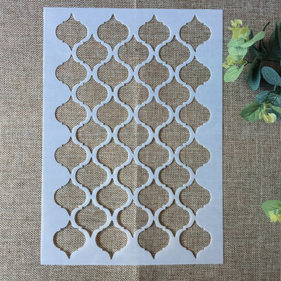 4Pcs 29cm A4 Geometry Diamond Square DIY Šablone za slojeve Slikanje Spomenar Bojanje Album za utiskivanje Predložak za ukrasnu karticu