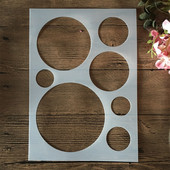 A4 29cm Γεωμετρία Στρογγυλά στένσιλ στρώσεων DIY Ζωγραφική Λεύκωμα ζωγραφικής με ανάγλυφο διακοσμητικό πρότυπο άλμπουμ