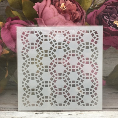 9Pcs/Set 5" Line Grid Geometry DIY Šablone za slojeve Slikanje Spomenar Bojanje Reljefni album Predložak za ukrasne kartice