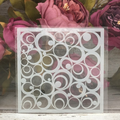 9Pcs/Set 5" Line Grid Geometry DIY Šablone za slojeve Slikanje Spomenar Bojanje Reljefni album Predložak za ukrasne kartice