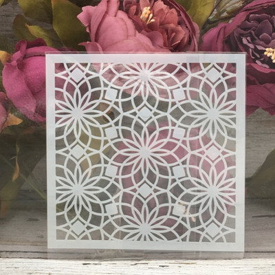 9Pcs/Set 5" Line Grid Geometry DIY Šablone za slojeve Slikanje Spomenar Bojanje Reljefni album Predložak za ukrasne kartice