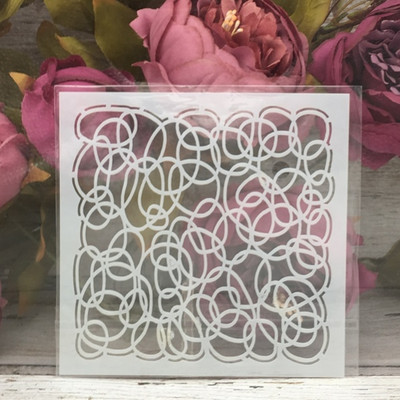 9Pcs/Set 5" Line Grid Geometry DIY Šablone za slojeve Slikanje Spomenar Bojanje Reljefni album Predložak za ukrasne kartice