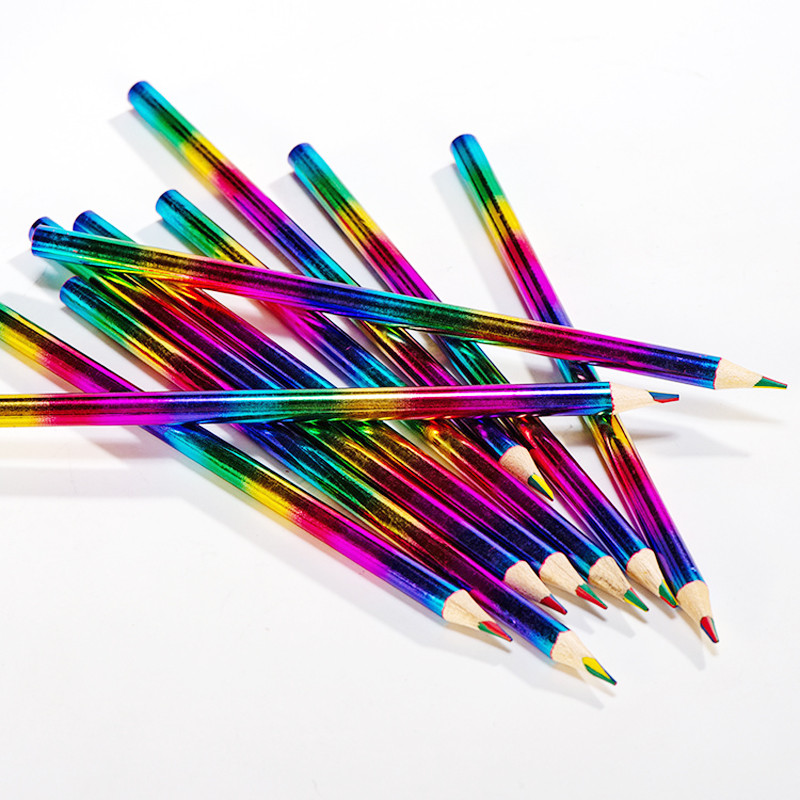 12kom koncentričnih duginih olovaka Drvene bojice za slikanje Kawaii set olovaka u boji Dječje olovke za crtanje grafita Školski pribor