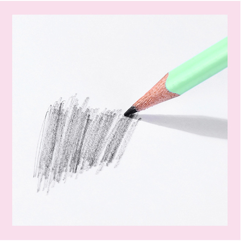 15 komada Zelena bezopasna trokutasta šipka HB olovka Wood Pencil Profesionalna grafitna olovka za skice za školski pribor za djecu