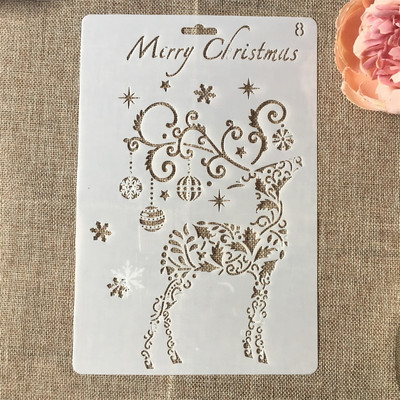 Hot 26 cm Mingi de Crăciun Fericit DIY Artizanat Stratificare Șabloane Pictură de perete Scrapbooking Ștampilare embosare Album Card șablon
