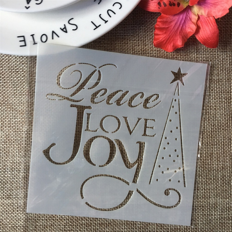 4 τεμ/Σετ 5" Joy Heart Paw Words Love DIY Layering στένσιλ Ζωγραφική Λεύκωμα ζωγραφικής με ανάγλυφο διακοσμητικό πρότυπο άλμπουμ