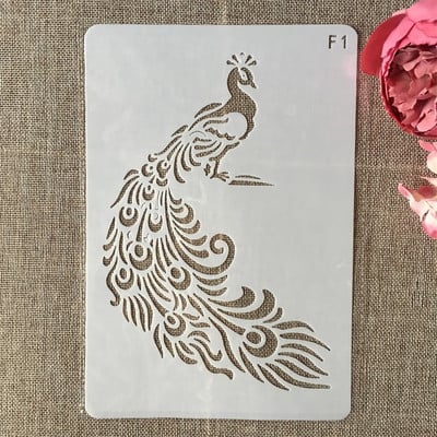 26cm Leaves DIY Layering Stencils Wall Painting Scrapbook Coloring ανάγλυφο άλμπουμ Πρότυπο διακοσμητικής κάρτας