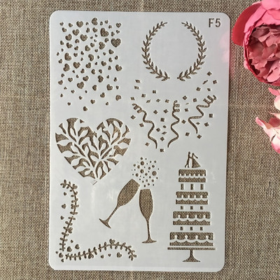 26cm Leaves DIY Layering Stencils Wall Painting Scrapbook Coloring ανάγλυφο άλμπουμ Πρότυπο διακοσμητικής κάρτας