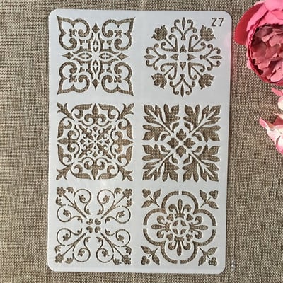 26cm Leaves DIY Layering Stencils Wall Painting Scrapbook Coloring ανάγλυφο άλμπουμ Πρότυπο διακοσμητικής κάρτας