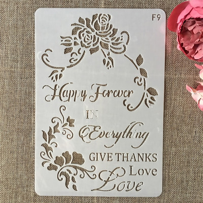 26cm Leaves DIY Layering Stencils Wall Painting Scrapbook Coloring ανάγλυφο άλμπουμ Πρότυπο διακοσμητικής κάρτας