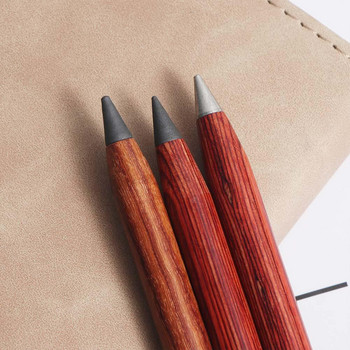 Креативни дървени вечни моливи без мастило Неограничено писане, което не е лесно за счупване Химикалки с подпис Училищни офис консумативи Канцеларски материали