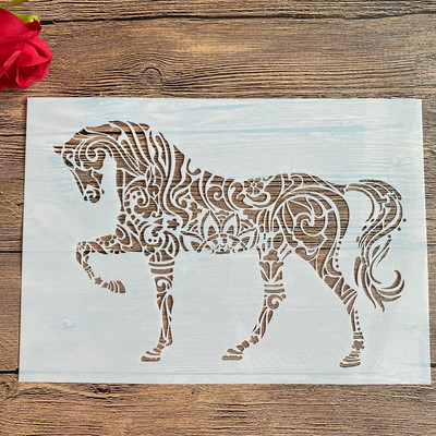 A4 29 * 21cm Ise ise looma šabloonid Maalimine Väljalõigete album Värvimine Reljeefalbum Dekoratiivne Paberkaardi mall, sein.