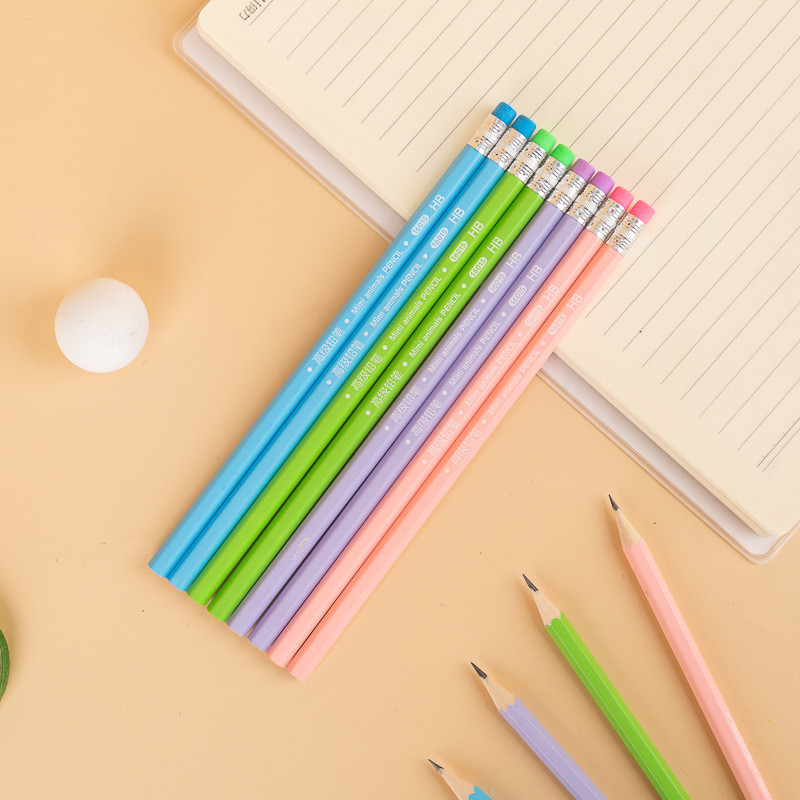 12 buc/cutie Creioane de școală Cadouri de papetărie Kawaii pentru copii Urs de animale din desene animate Creioane drăguțe pentru elev de școală