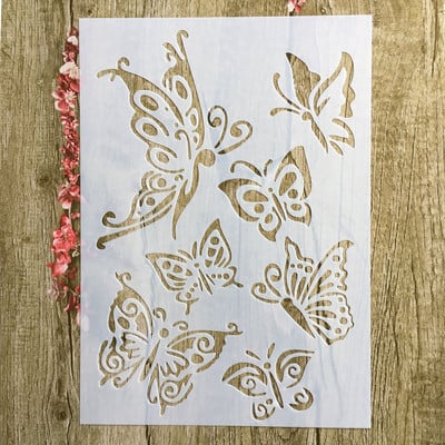 A4 29 * 21 εκ. Αμπελόφυλλα δέντρου DIY Στένσιλ Ζωγραφική τοίχων Λεύκωμα χρωματισμού Ανάγλυφο άλμπουμ Διακοσμητικό χάρτινο πρότυπο κάρτας