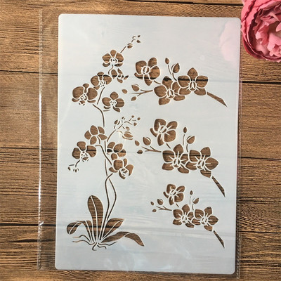 A4 29cm σοκολατένιο φλιτζάνι κουταλιού DIY Στένσιλ στρώσεων τοίχου Ζωγραφική Λεύκωμα χρωματισμού Διακοσμητικό πρότυπο άλμπουμ ανάγλυφο