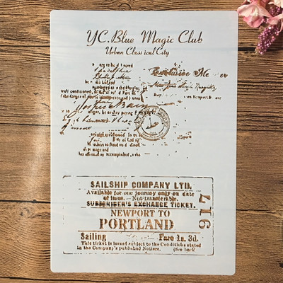 A4 29cm σοκολατένιο φλιτζάνι κουταλιού DIY Στένσιλ στρώσεων τοίχου Ζωγραφική Λεύκωμα χρωματισμού Διακοσμητικό πρότυπο άλμπουμ ανάγλυφο