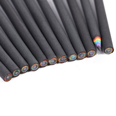 2 bucăți hârtie curcubeu creion rulou hârtie 2B reumplere creion cadou creativ ecologic Creion obișnuit pentru scris lină