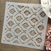 1kom 8*8 inča Tekstura cvjetne pozadine DIY Šablone za slojeve Slikanje Spomenar Bojanje Reljefni album Ukrasni predložak