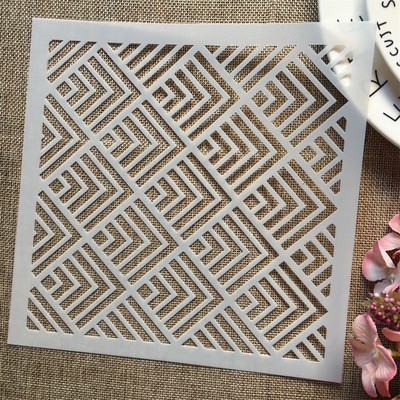 1kom 8*8 inča Tekstura cvjetne pozadine DIY Šablone za slojeve Slikanje Spomenar Bojanje Reljefni album Ukrasni predložak