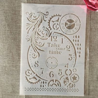 A4 29 cm plūmju ziedu zars DIY slāņošanas trafareti sienu gleznojums albums Krāsošana ar reljefu albumu dekoratīvā veidne