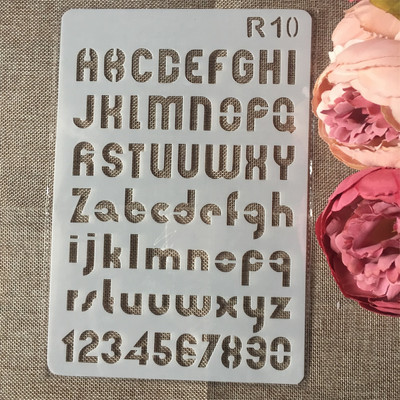 1 τεμ 26 εκ. Γράμματα αλφαβήτου DIY Στένσιλ στρώσεων χειροτεχνίας Ζωγραφική Scrapbooking Σφράγιση ανάγλυφο Διακοσμητικό Πρότυπο κάρτας χαρτιού