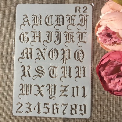 1 τεμ 26 εκ. Γράμματα αλφαβήτου DIY Στένσιλ στρώσεων χειροτεχνίας Ζωγραφική Scrapbooking Σφράγιση ανάγλυφο Διακοσμητικό Πρότυπο κάρτας χαρτιού