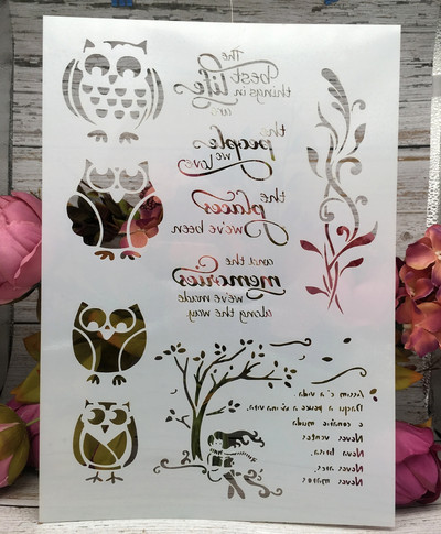 A4 29*21cm Bus Luaguage Travel DIY Layering Stencils Wall Painting Scrapbook Coloring ανάγλυφο άλμπουμ Πρότυπο διακοσμητικό χαρτί