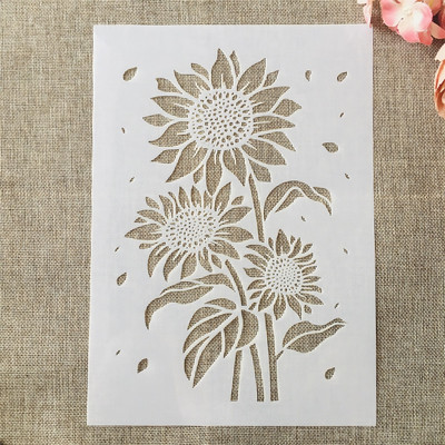 A4 29*21cm Păpădie DIY Stratificare Șabloane Pictură de perete Album de însemnări de colorat embosare Album Șablon decorativ