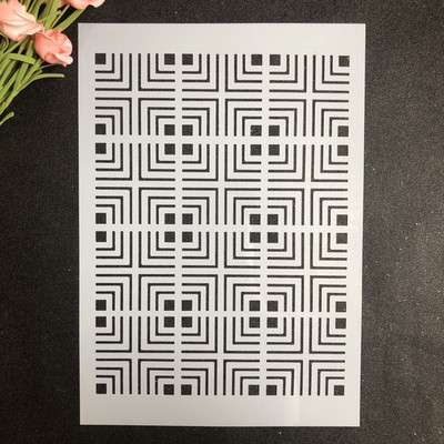 Zidna šablona za rukotvorine veličine A4 za slikanje na drvu, tkanini, zidovima Art Room Decal Scrapbooking Album za utiskivanje Papirnate kartice