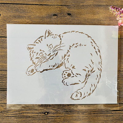 A4 29 cm divi Gecko DIY slāņošanas trafareti sienu gleznojuma albums Krāsošana ar reljefu albumu dekoratīvā veidne