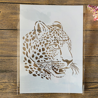 A4 29 cm divi Gecko DIY slāņošanas trafareti sienu gleznojuma albums Krāsošana ar reljefu albumu dekoratīvā veidne