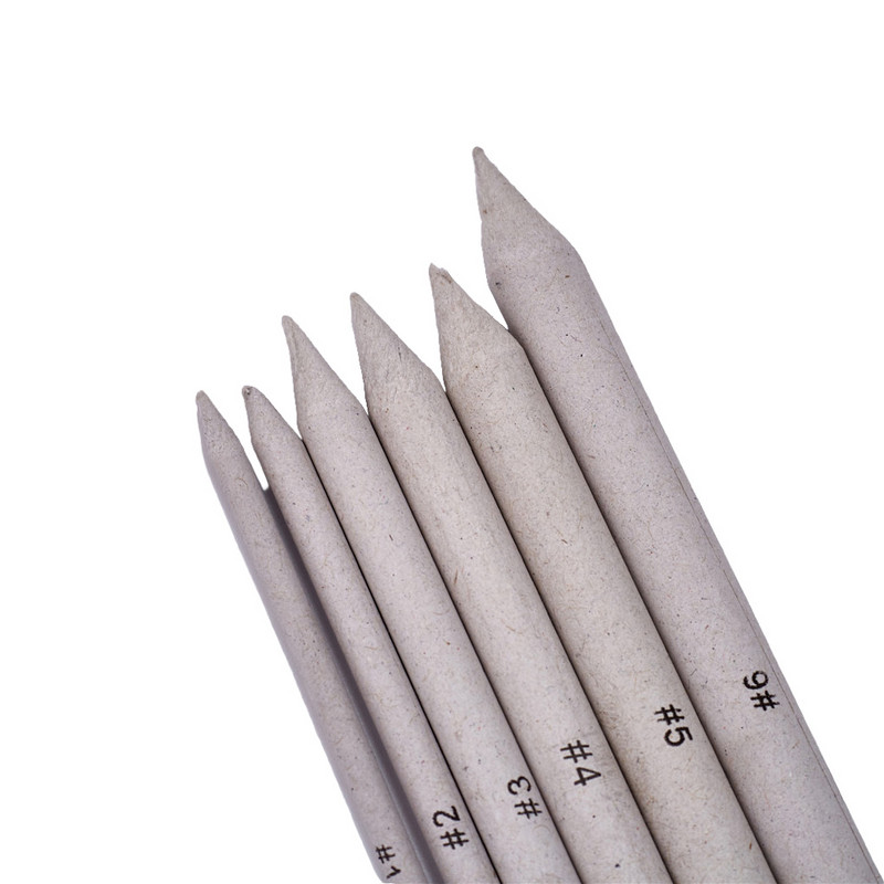 Pachet de 6 cărbune pentru desen, pictură, schiță, amestecare, pixuri, pixuri portabile pentru schiță, tortillon, articole de birou pentru artă