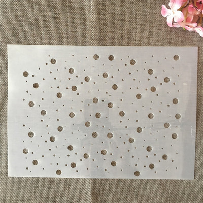 A4 29 cm točkasti okrugli DIY šablone za slojeve Spomenar za bojenje Album za utiskivanje Ukrasni predložak