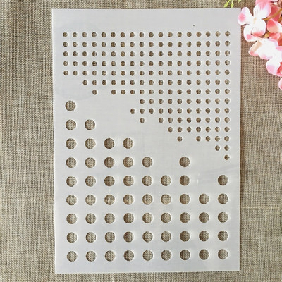 A4 29 cm točkasti okrugli DIY šablone za slojeve Spomenar za bojenje Album za utiskivanje Ukrasni predložak