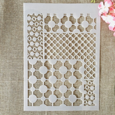 A4 29 cm točkasti okrugli DIY šablone za slojeve Spomenar za bojenje Album za utiskivanje Ukrasni predložak