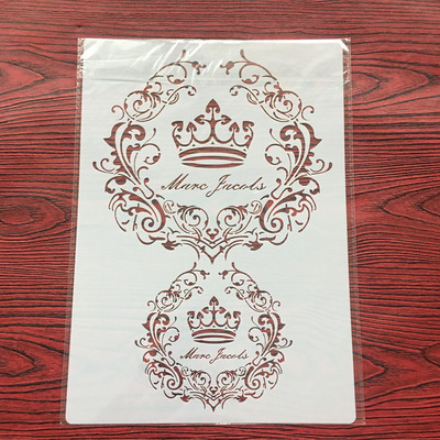 A4 29 * 21 cm Mjesečeva mandala DIY šablone Zidne slike Spomenar Bojanje Album za utiskivanje Ukrasni papirni predložak kartice, zid