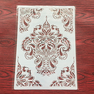 A4 29 * 21 cm Mjesečeva mandala DIY šablone Zidne slike Spomenar Bojanje Album za utiskivanje Ukrasni papirni predložak kartice, zid