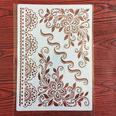 A4 29 * 21 cm Mjesečeva mandala DIY šablone Zidne slike Spomenar Bojanje Album za utiskivanje Ukrasni papirni predložak kartice, zid
